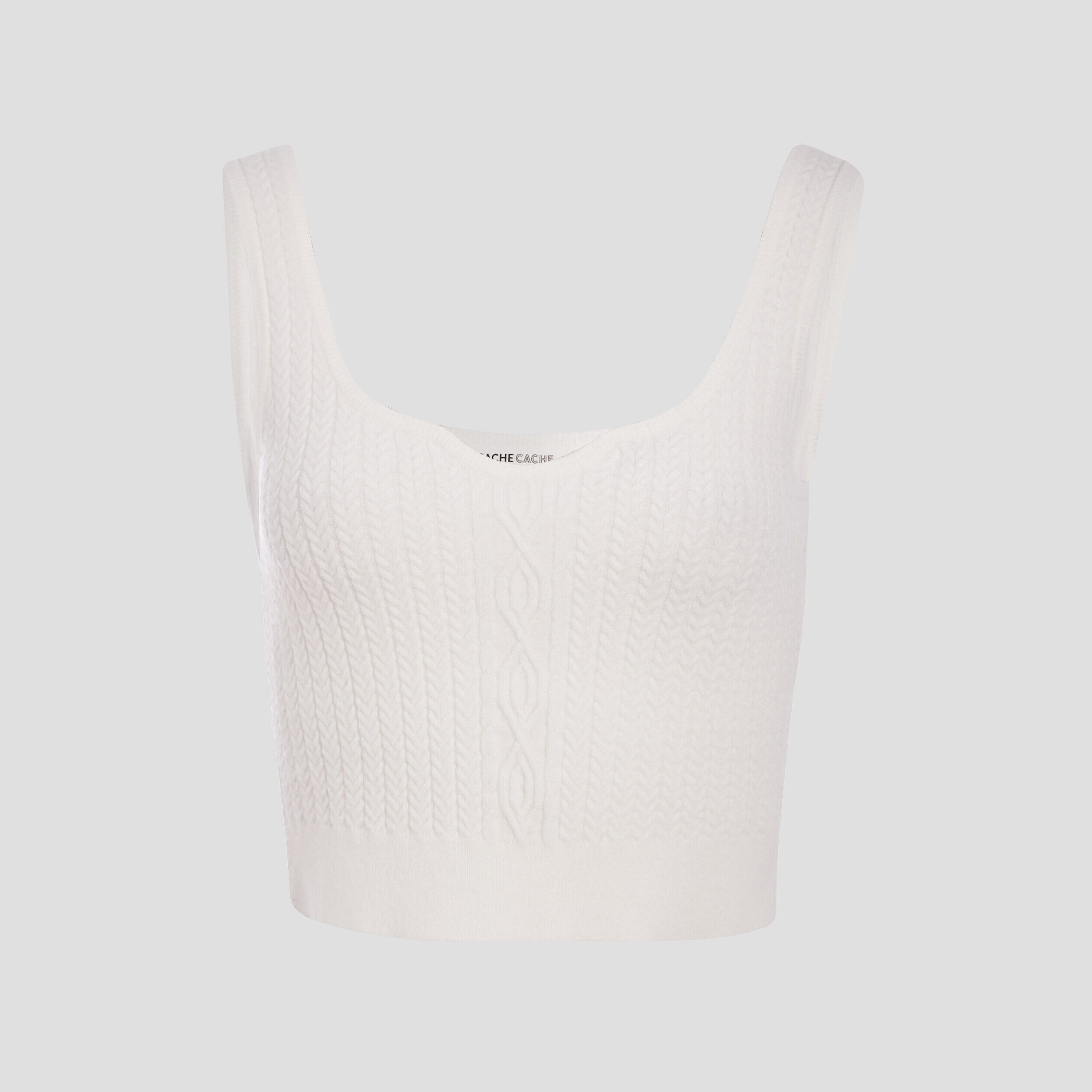 Pull bretelles larges ecru femme | Cache Cache