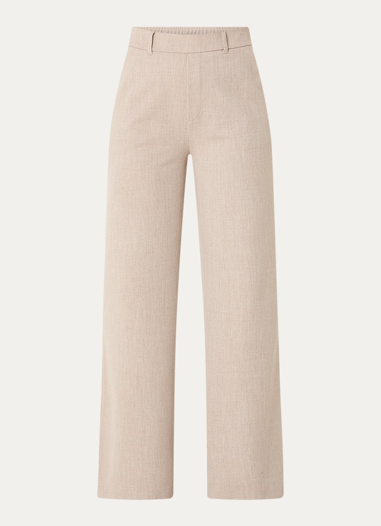 Pantaloni Bellamy Butterfly cu talie înaltă, croială dreaptă și buzunare laterale.