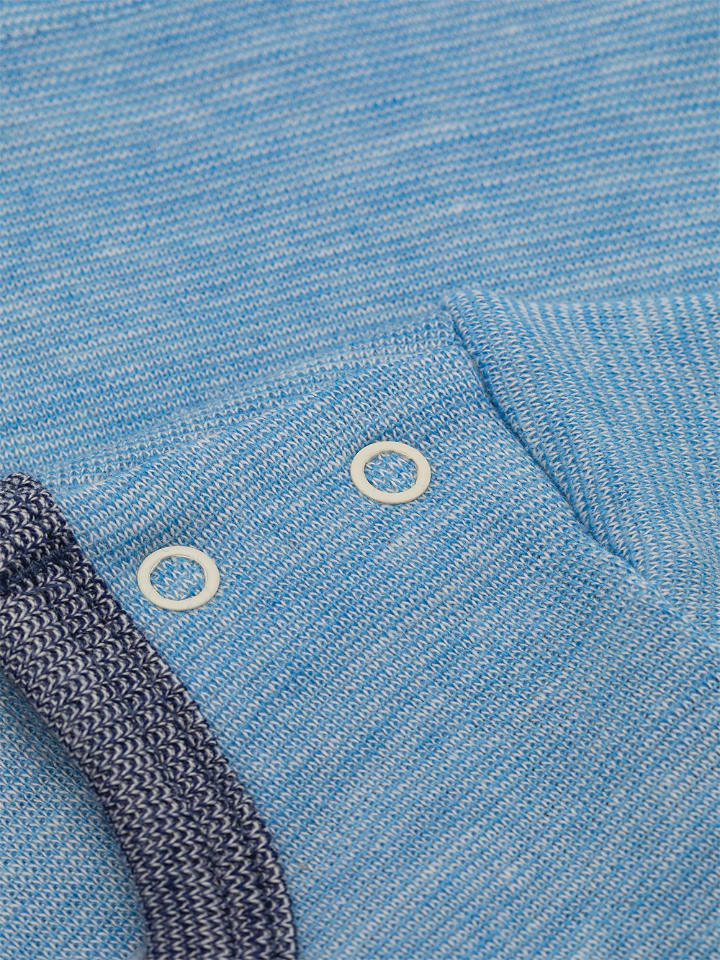 comazo earth Baby Shirt mit Wolle-Seide in Blau-Melange günstig kaufen