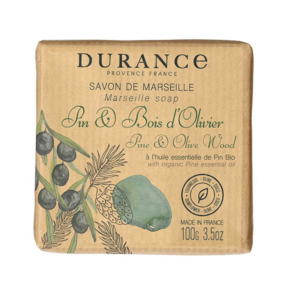 durance Pin Bois d'Olivier Savon solide 100 gr