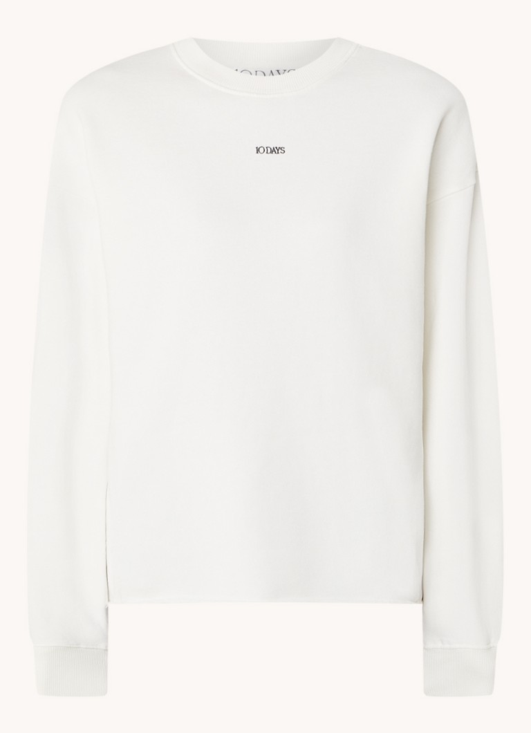 10DAYS  Sweater van biologisch katoen met logoborduring