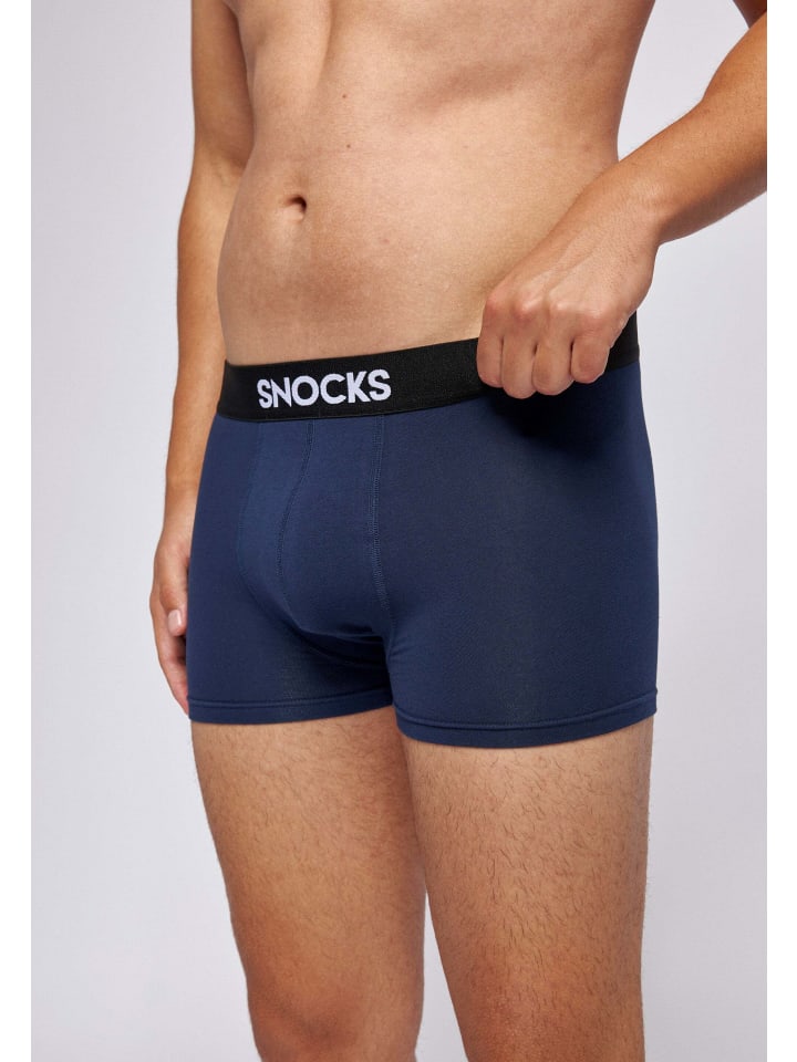SNOCKS Boxershorts aus Bio-Baumwolle 6 Stück in Blau günstig kaufen