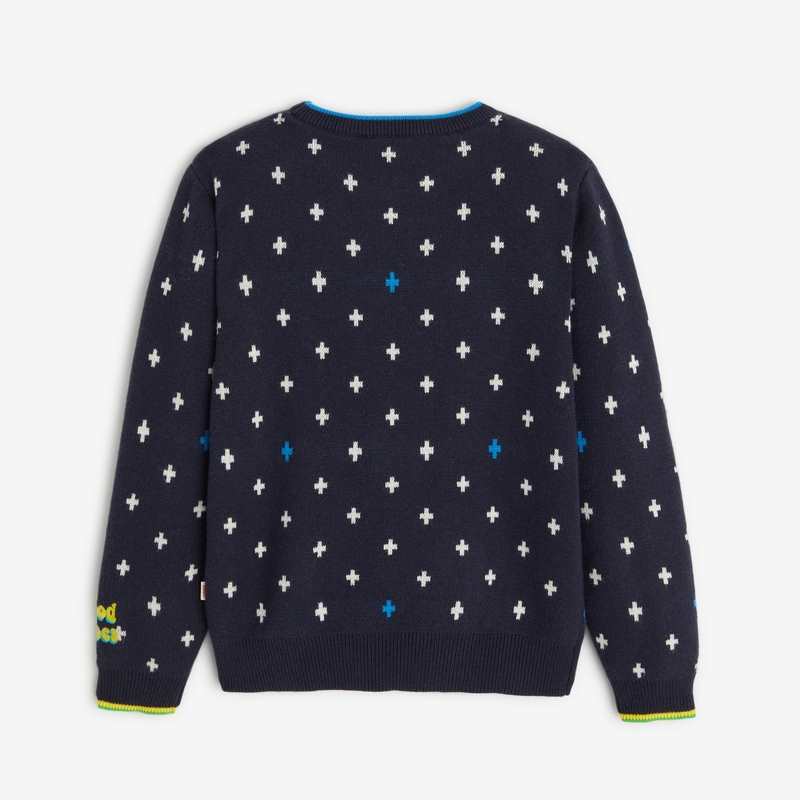 Pull jacquard enfant bleu marine garçon Catimini
