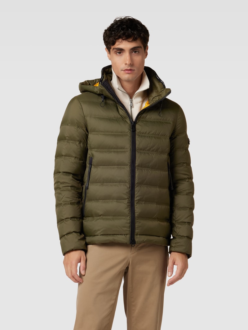 Steppjacke mit abnehmbarer Kapuze Modell 'BOGGS' in olivgrün