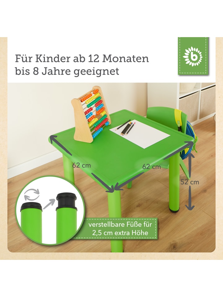 Bieco Spielwaren Kindertisch in Grün günstig kaufen onesize