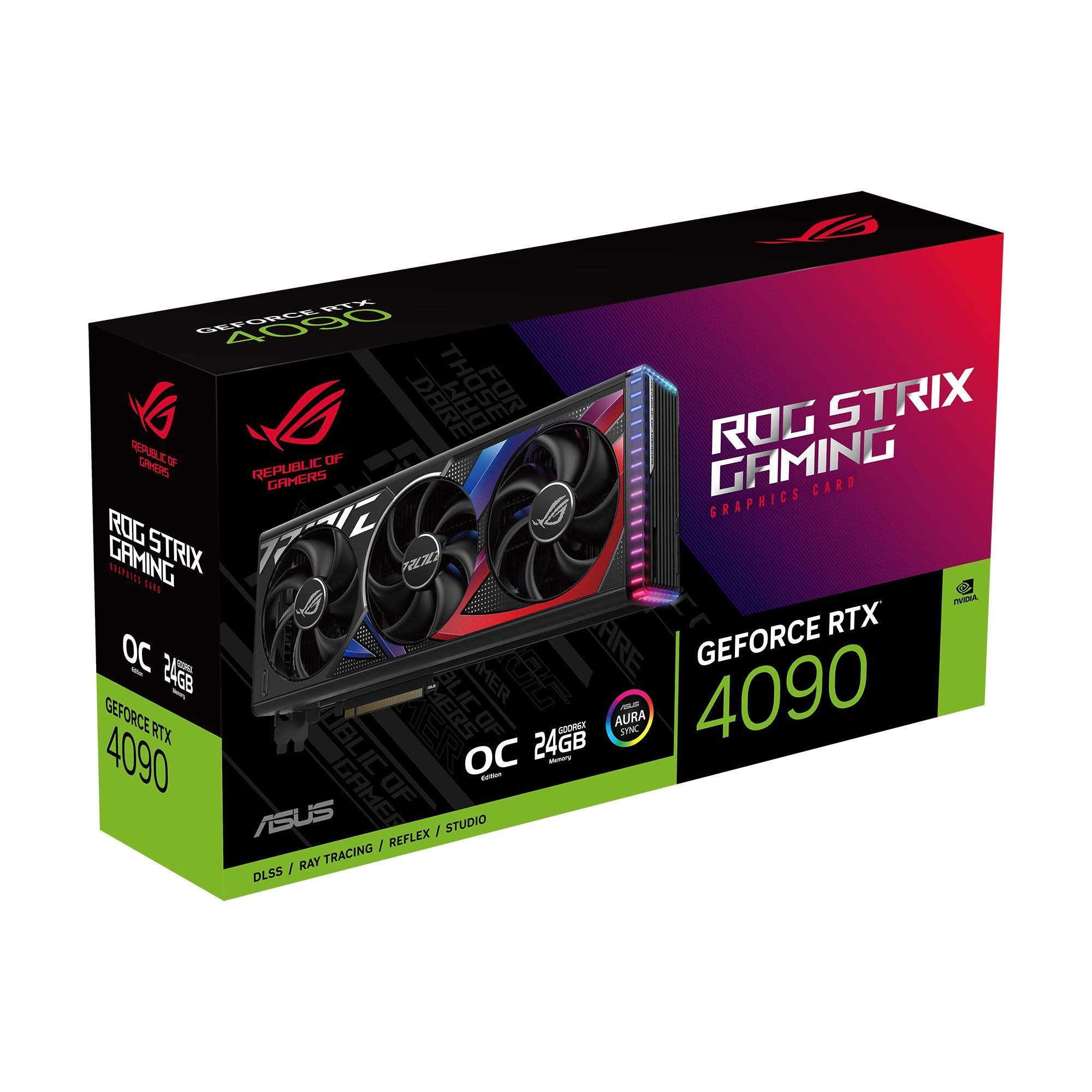 Asus ROG Strix GeForce RTX 4090 OC Edition Gaming Grafikkarte (24 GB, GDDR6X, 2xHDMI, 3xDP, Raytracing, 8K-HDR-Gaming, DLSS 3)