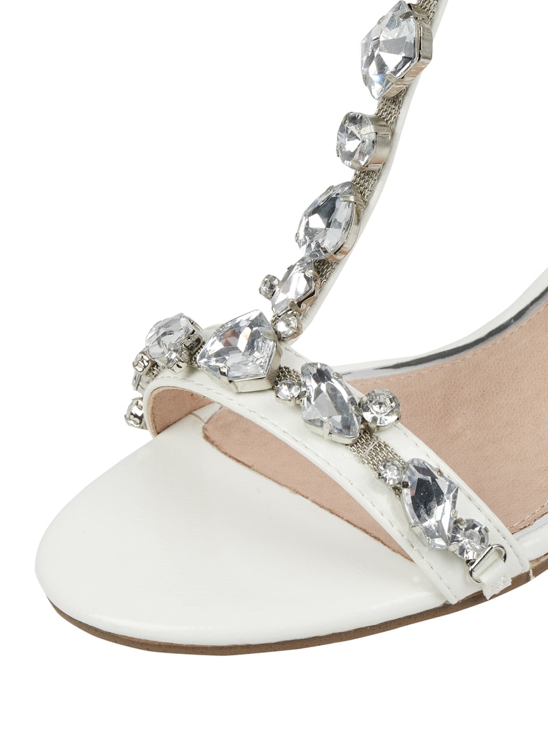 Marco Tozzi x Guido Maria Kretschmer Sandalette mit Strasssteinen in weiß