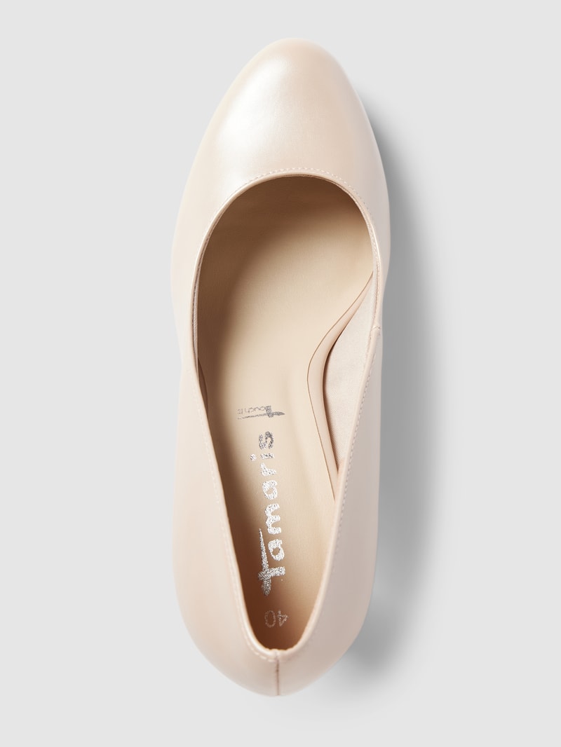 Pumps mit Pfennigabsatz in rosa