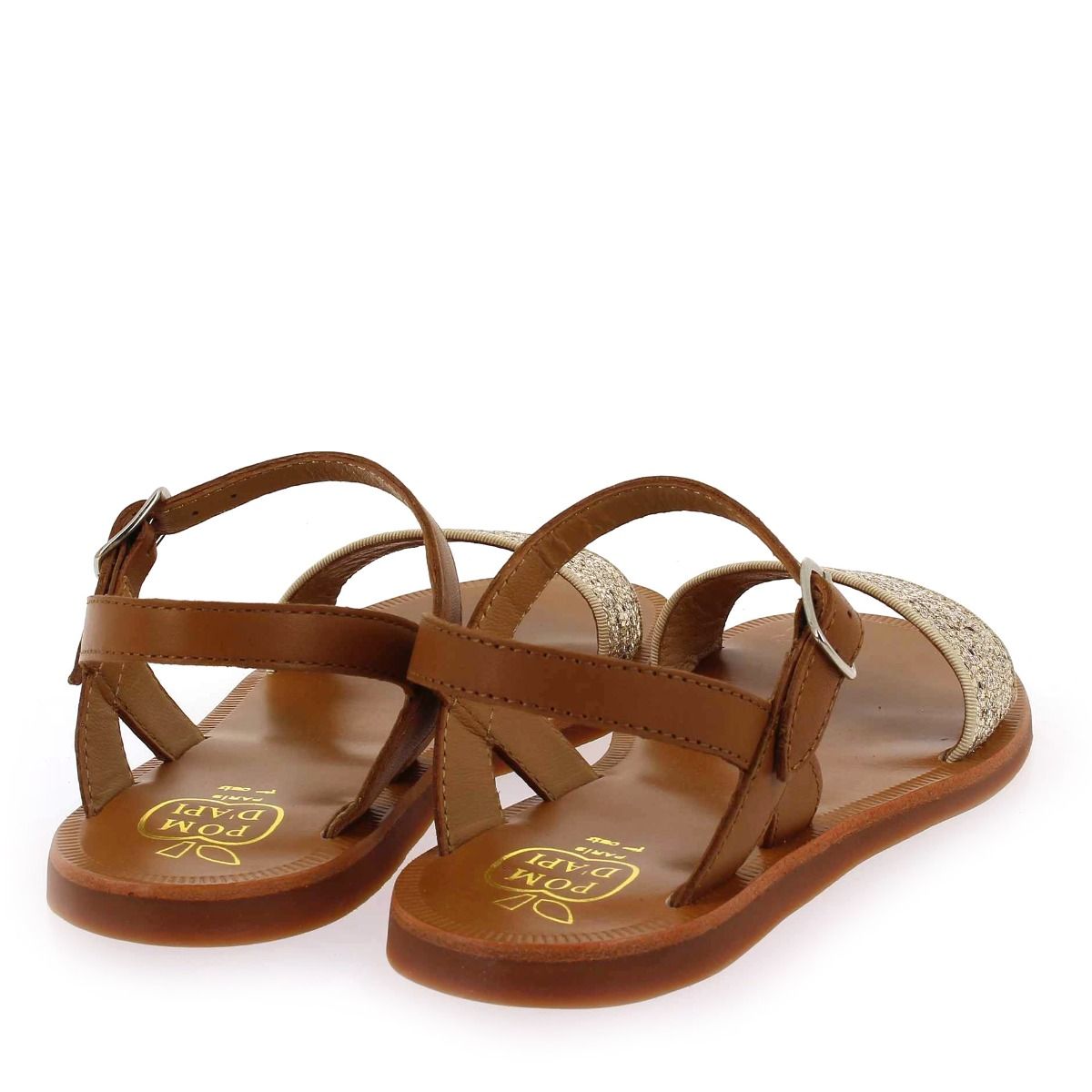 Pom d'api  PLAGETTE BUCKLE TAO - Camel doré