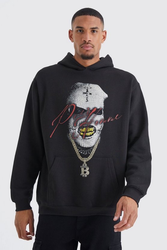 Tall Oversize Hoodie mit Print