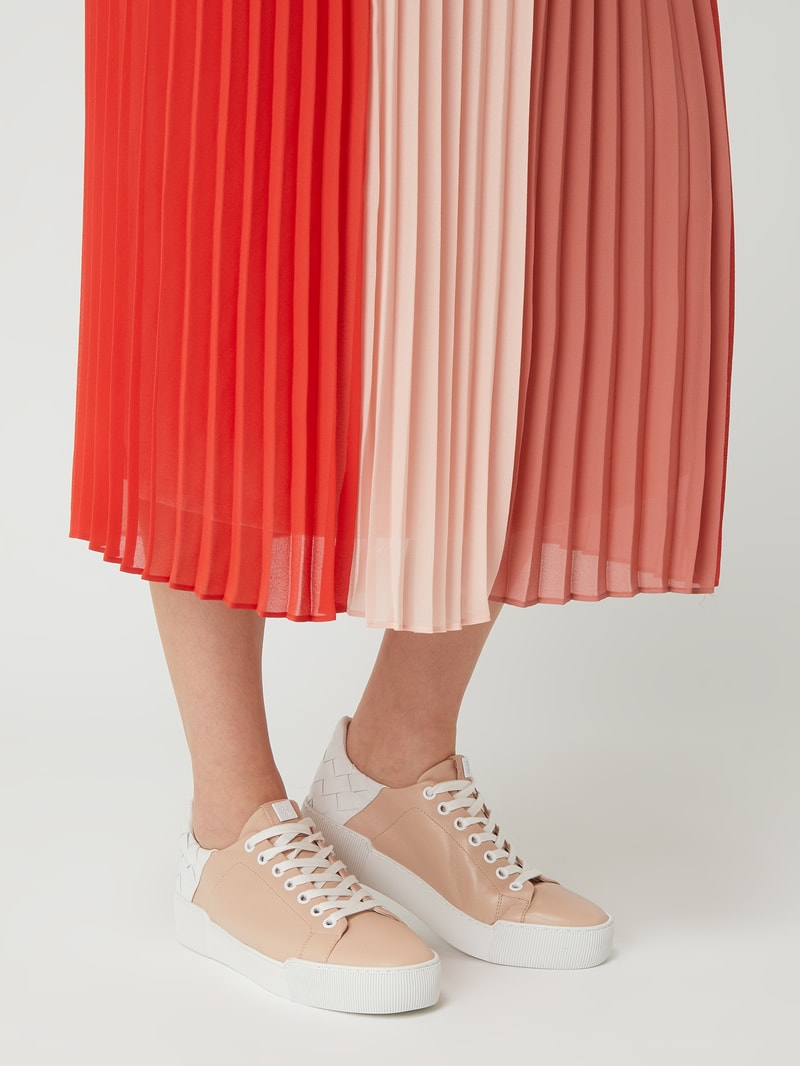 Sneaker aus Leder in hellrosa