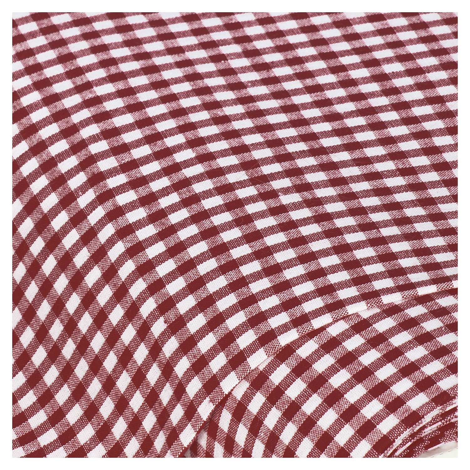 Buntgewebtes Vichykaro 5 x 5 mm, weinrot/weiß