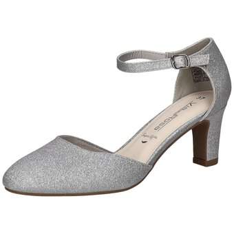 Via della Rosa Spangenpumps in silber