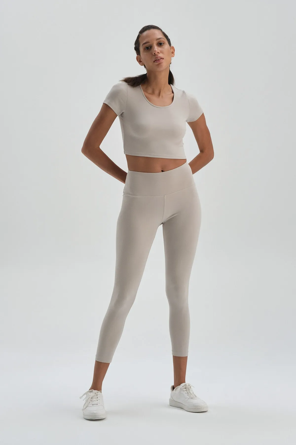 Dagi  Sport T-Shirt - Grau - Figurbetont