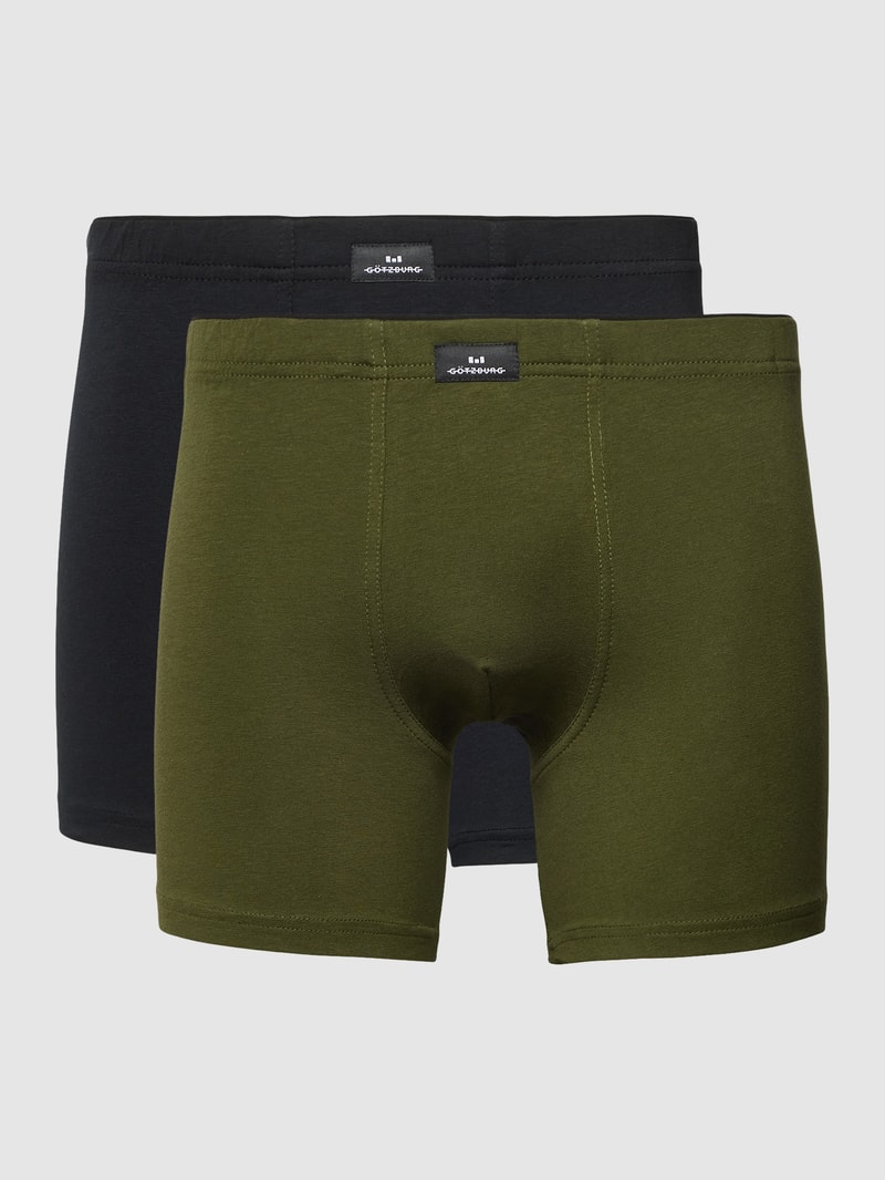 Trunks mit Label-Detail Modell 'LASTIC' im 2er-Pack in grün