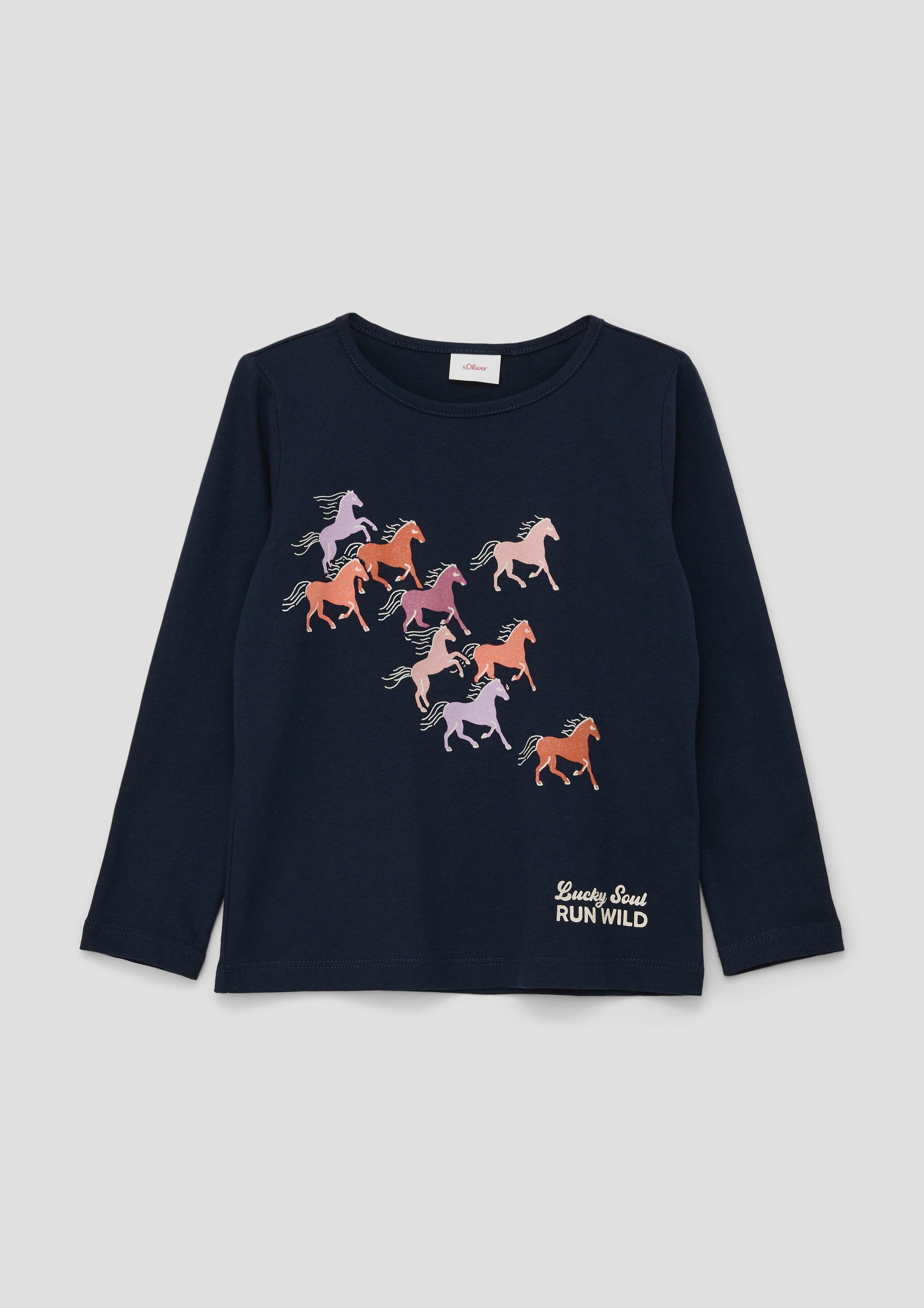 Longsleeve mit glitzerndem Effektprint  2133810-5952