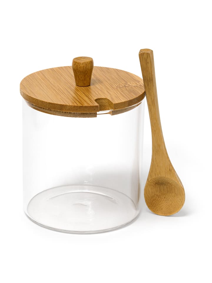 relaxdays Gewürzgläser Jiao in Natur - (B)31 x (H)12 x (T)12 cm günstig kaufen onesize