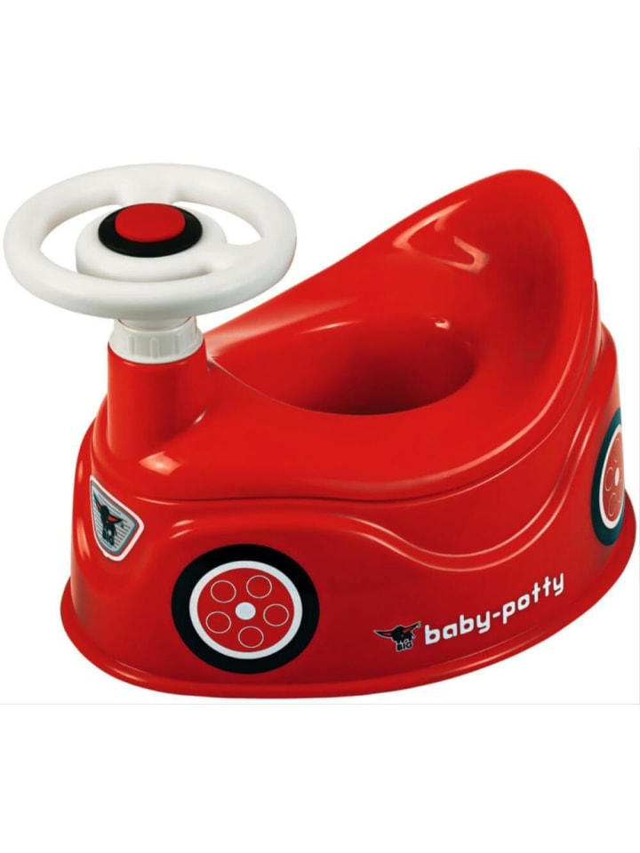 BIG Töpfchen Baby-Potty mit Lenkrad, Kunststoff, ca. 43x31x28 cm, rot, ab 12 M. günstig kaufen onesize
