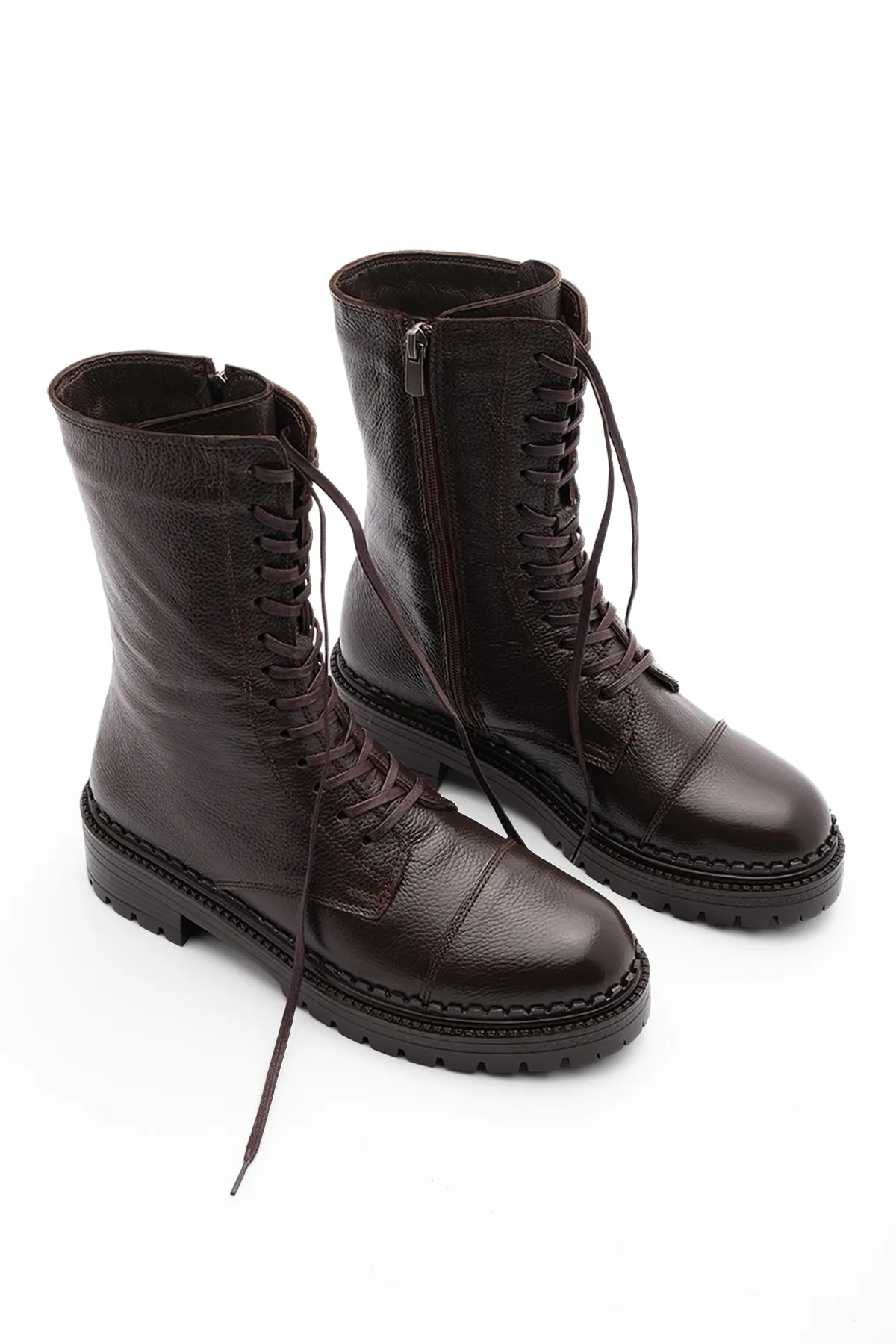 Marjin  Stiefelette - Braun - Flacher Absatz