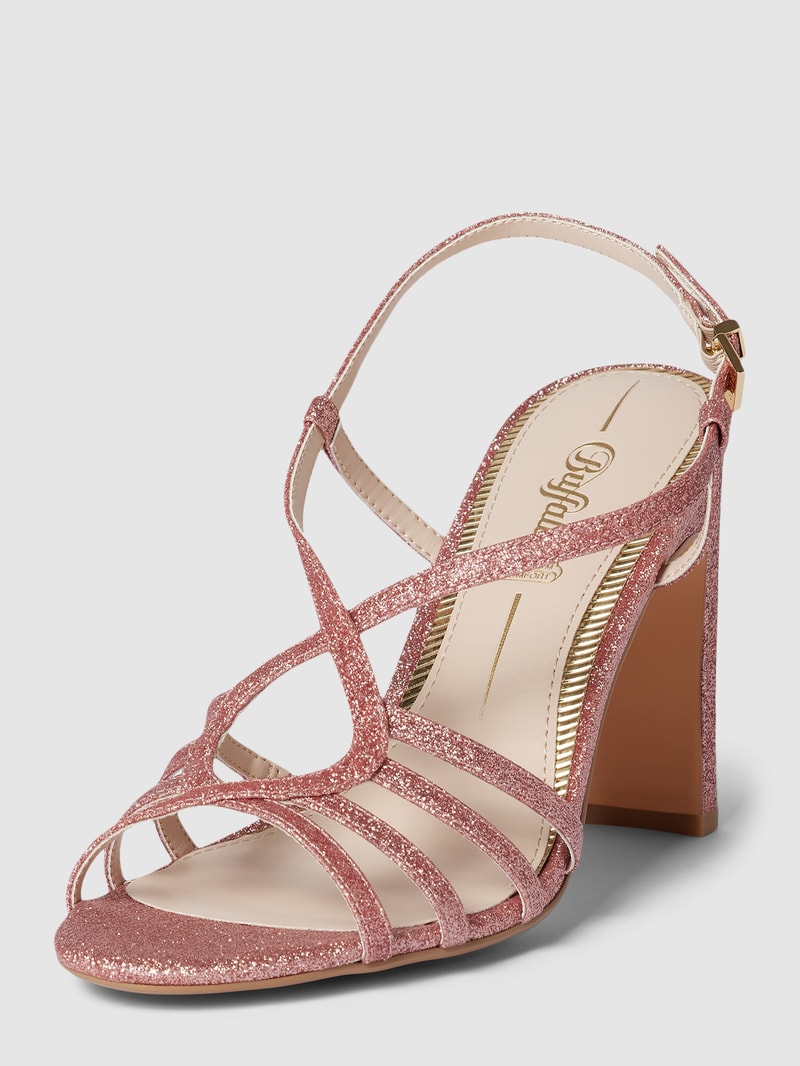 Sandalette aus Satin Modell 'Jean' in rose gold