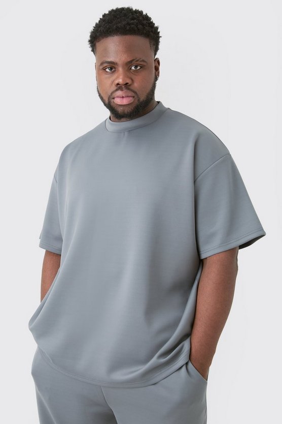 Plus Oversize Scuba T-Shirt & Jogginghose
