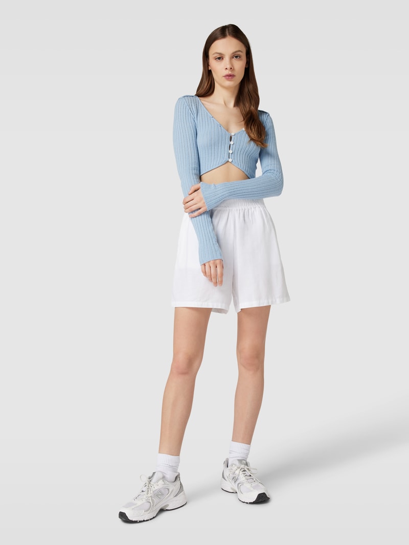 Sweatshorts mit elastischem Bund Modell 'MILANO' in weiß