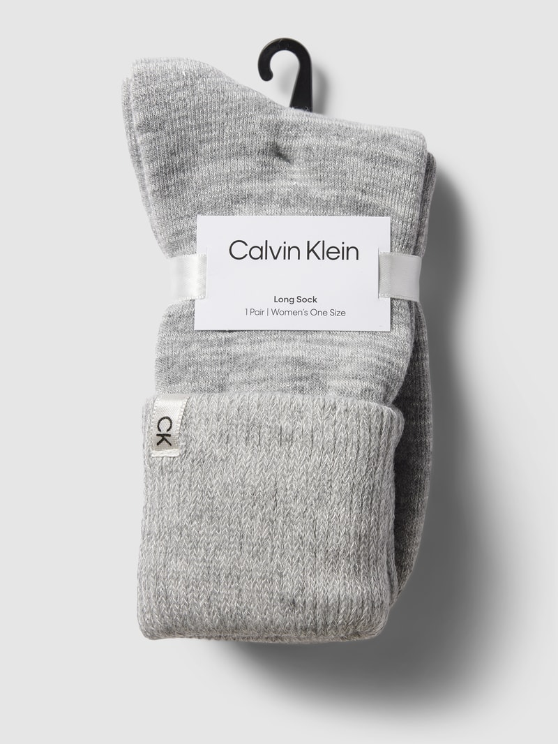 Socken mit Label-Stitching in hellgrau
