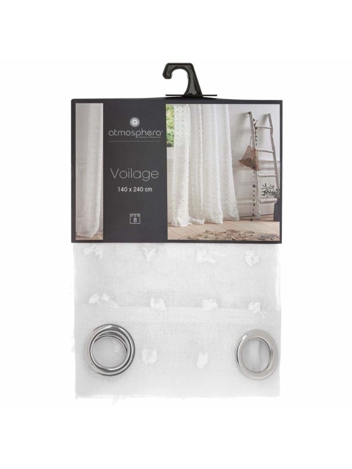 Atmosphera Créateur d'intérieur Voilage in weiß günstig kaufen onesize