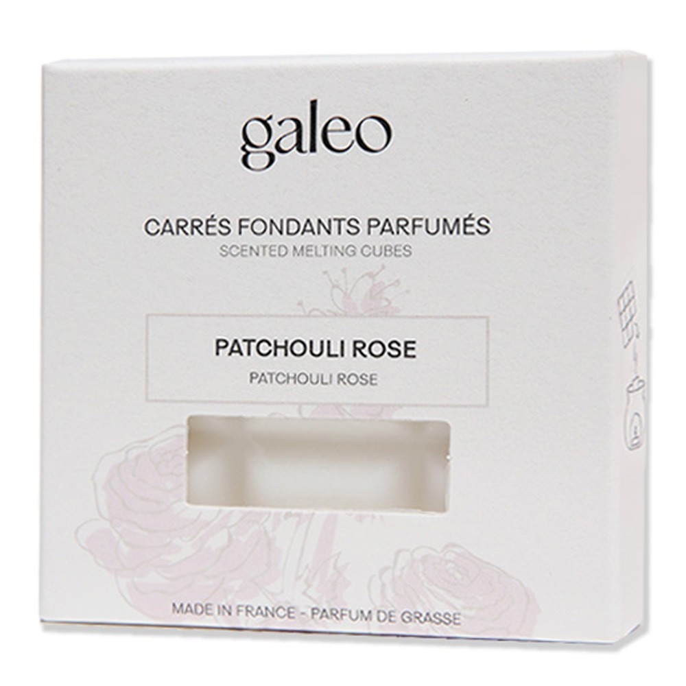 Tabletas fundibles con aroma a rosa y pachulí de Galeo