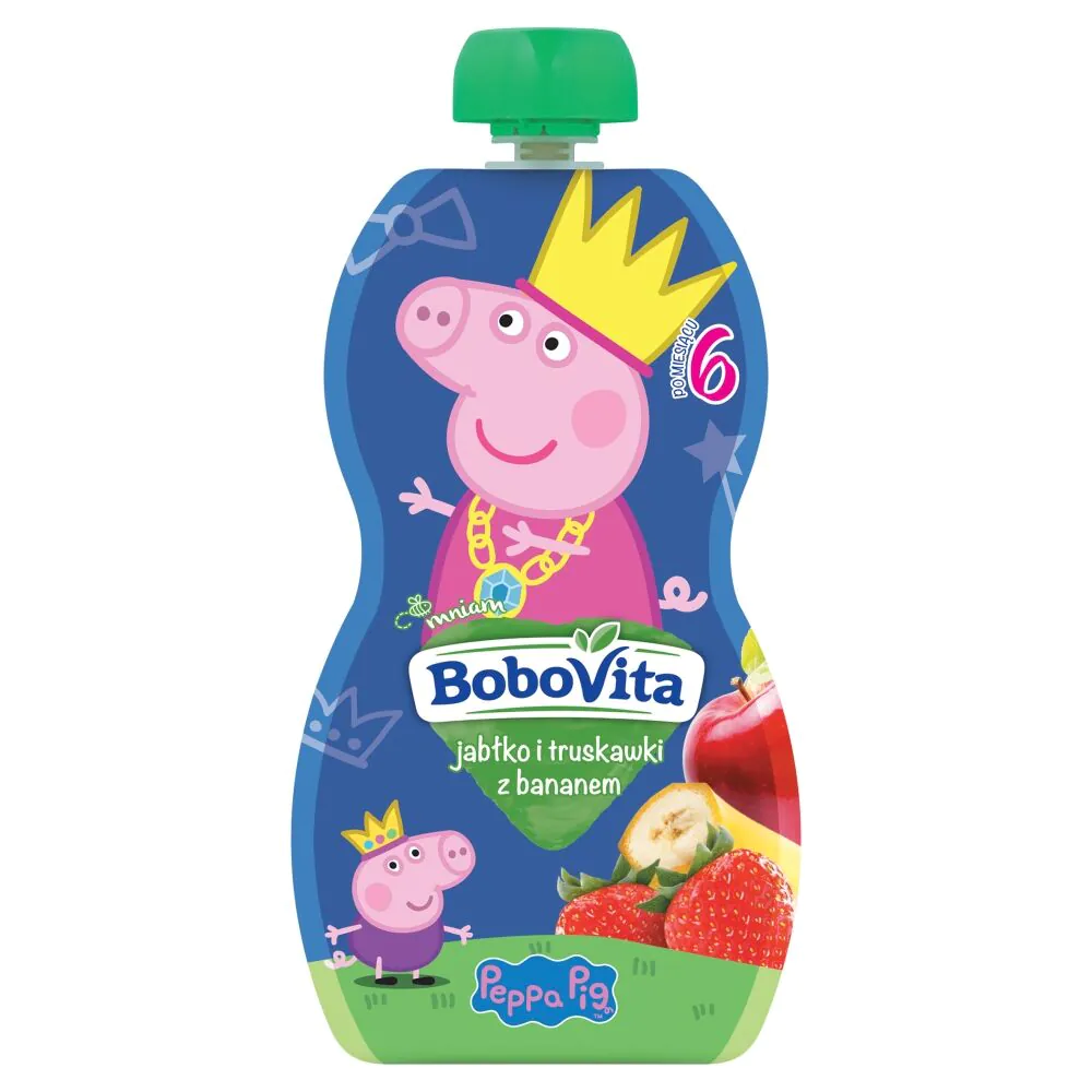 Bobovita Æble med Banan og Jordbær - Mousse 100 g