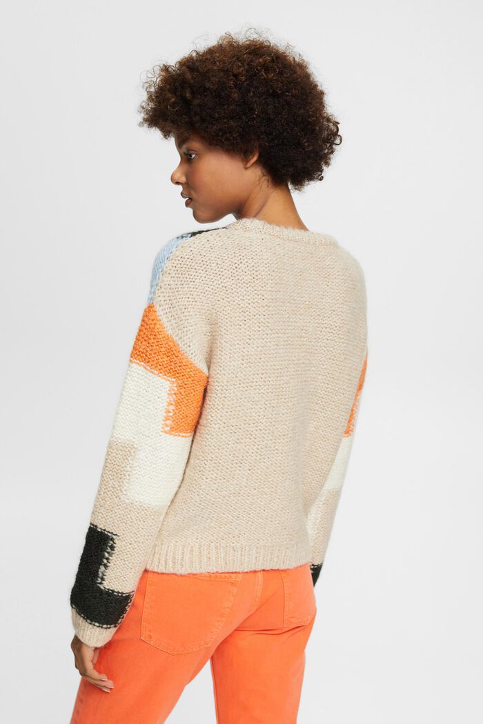 Grobstrickpullover mit Intarsia
