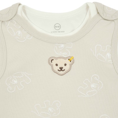 Set Strampler + T-Shirt langarm GOTS, beige