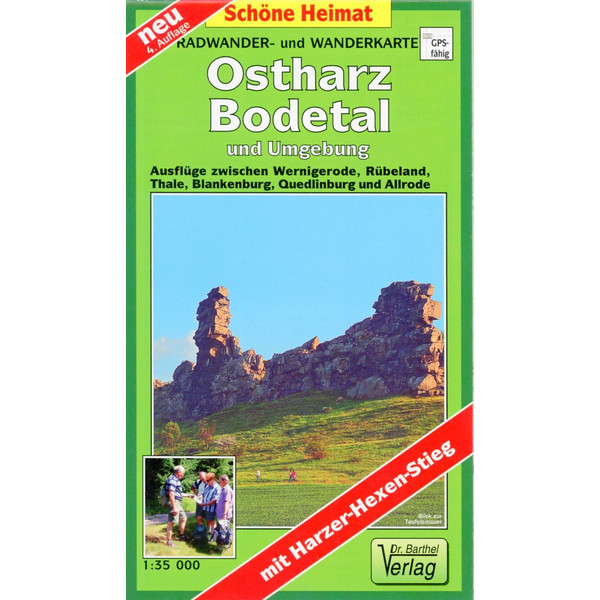 Radwander- und Wanderkarte Ostharz, Bodetal und Umgebung 1 : 35 000 - Wanderkarte