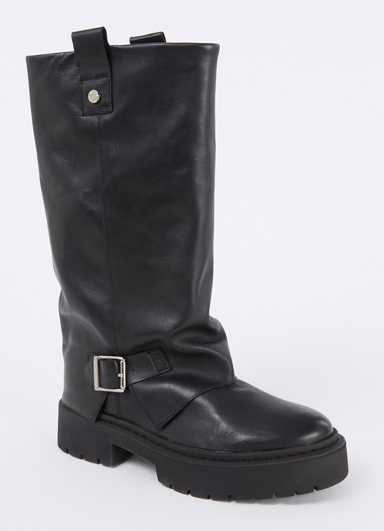 Steve Madden Godiva ādas zābaki ar sprādzes detaļu