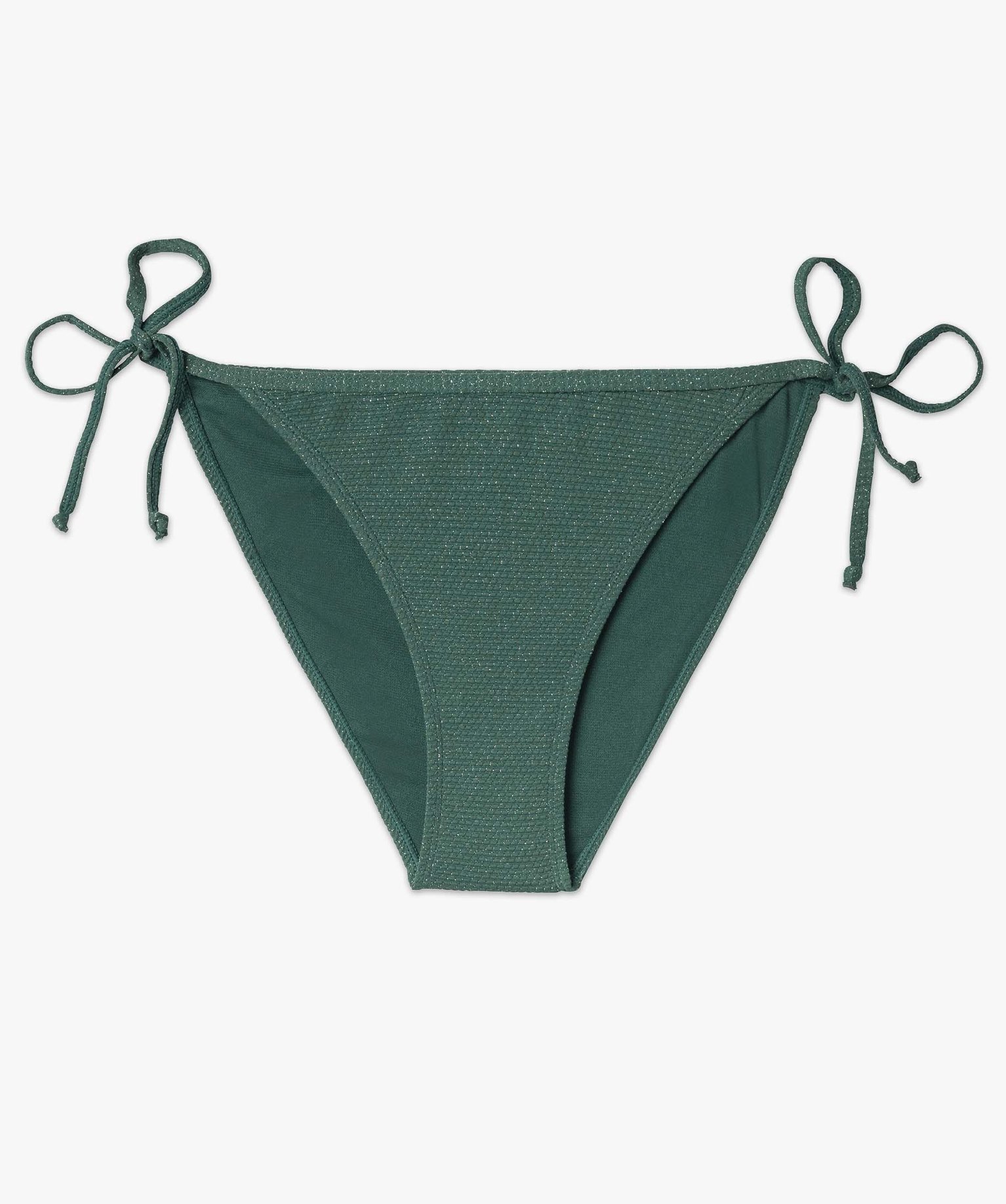 Bas de maillot de bain femme pailleté forme culotte vert | GEMO
