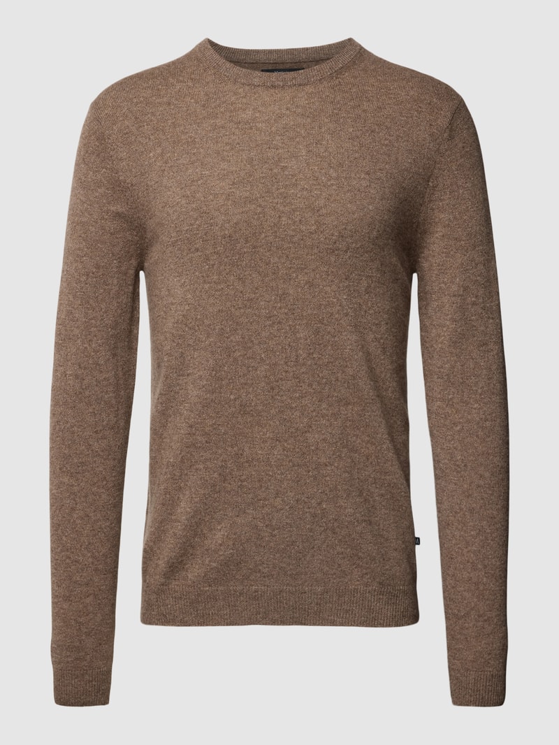 Strickpullover aus Kaschmir mit Rundhalsausschnitt Modell 'mordy' in beige