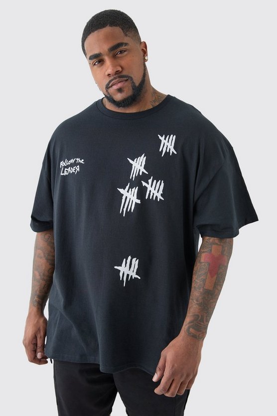 Plus Oversize T-Shirt mit Korn-Print