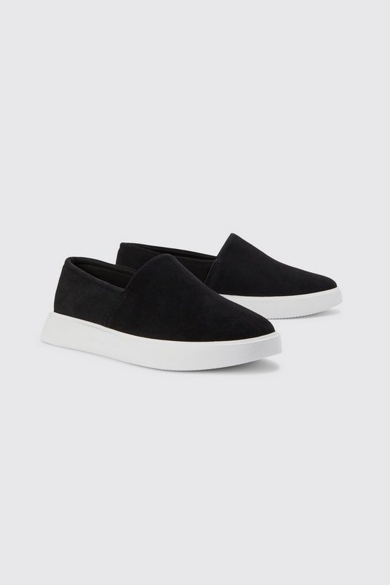 Klobige Loafer aus Wildlederimitat