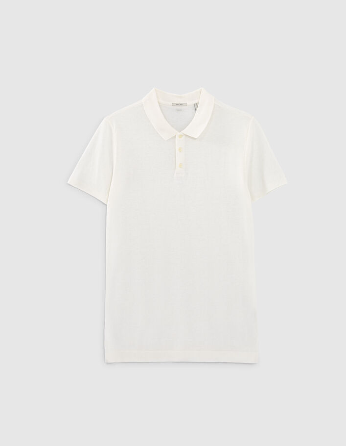 Polo off white coton modal Homme