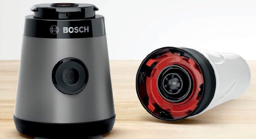 BOSCH Standmixer MMB2111S Mini VitaPower Serie 2, 450 W, 40.000 rpm, Tritan Flasche 0,6L, Trinkdeckel, auslauf- und bruchsicher