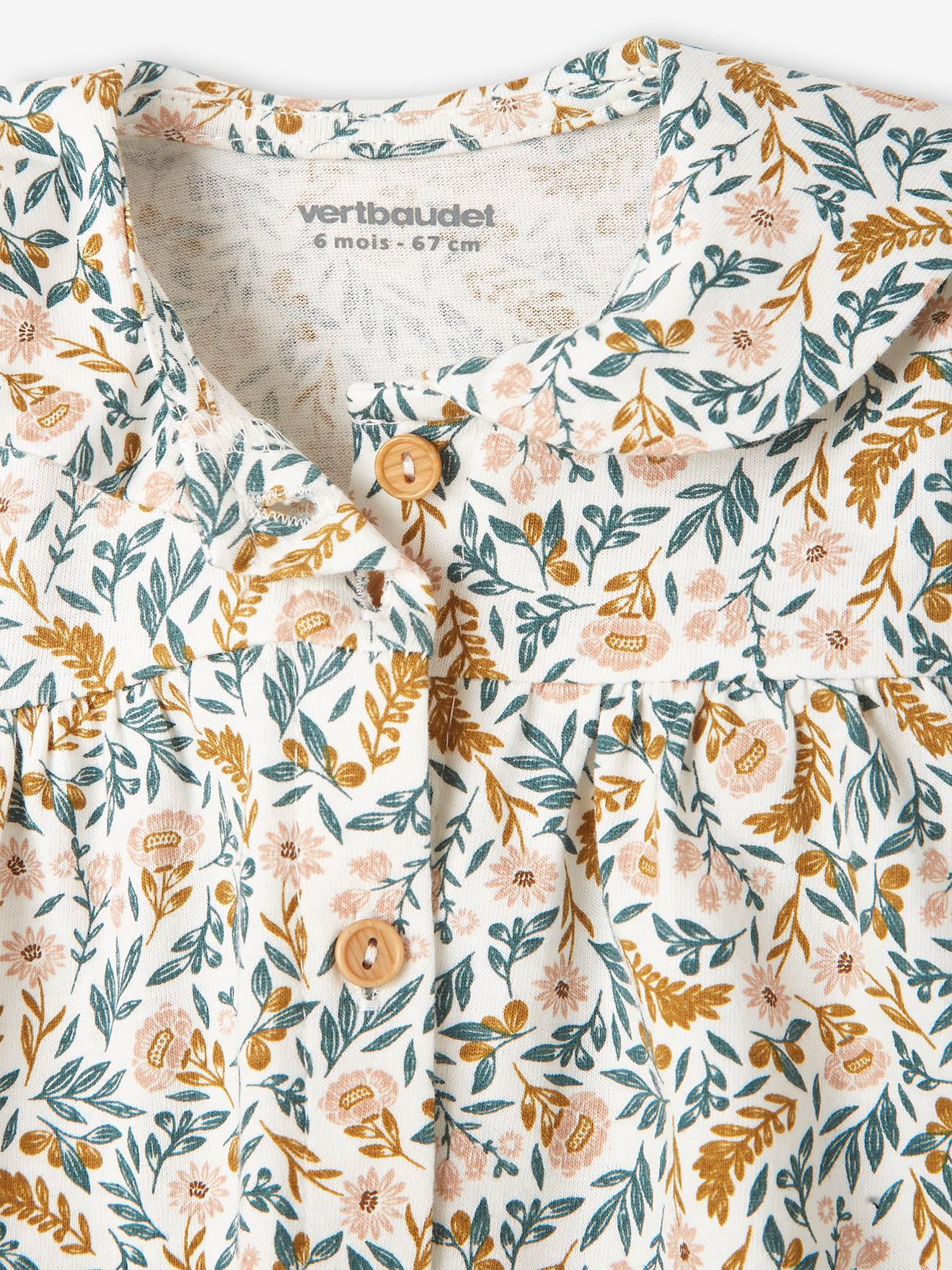 Ensemble 3 pièces bébé fille tee-shirt, short velours et bandeau écru