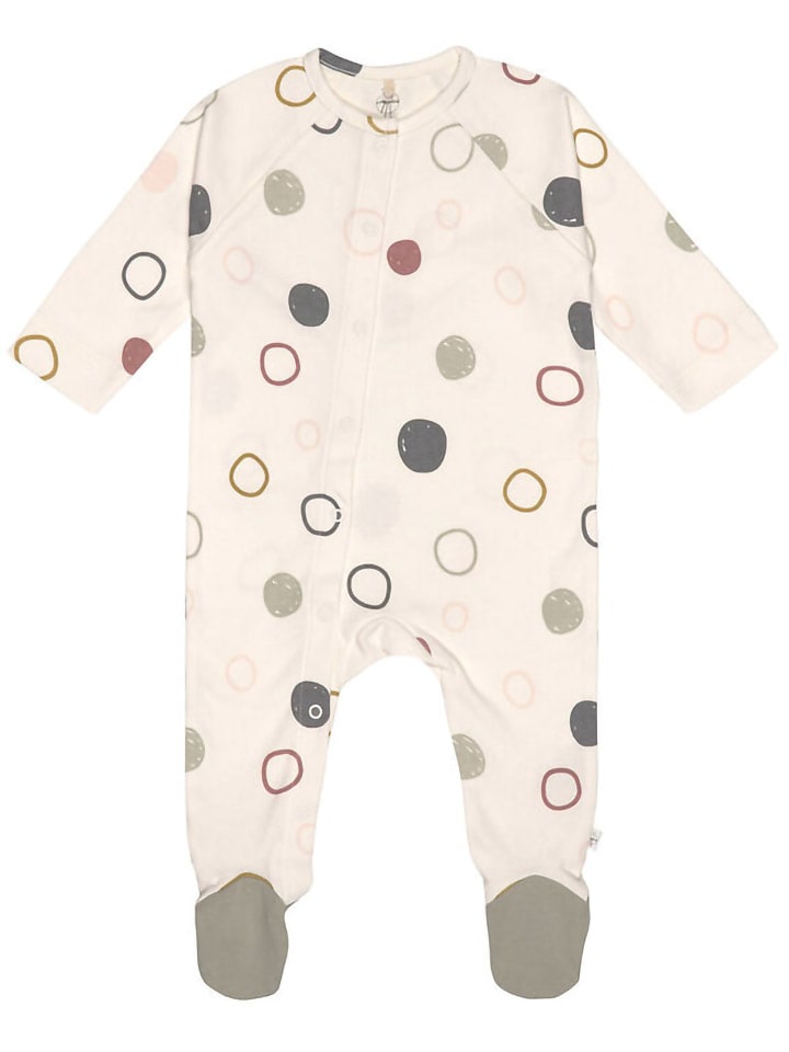 Lässig Schlafanzug mit Füßchen in Creme/ Khaki günstig kaufen