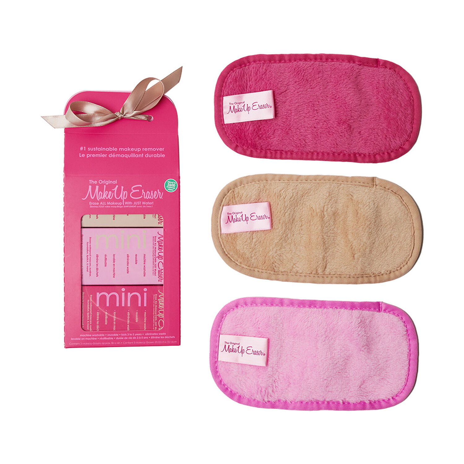 Make Up Eraser Sugar Plum 3 Minis Serviettes Démaquillantes Réutilisables