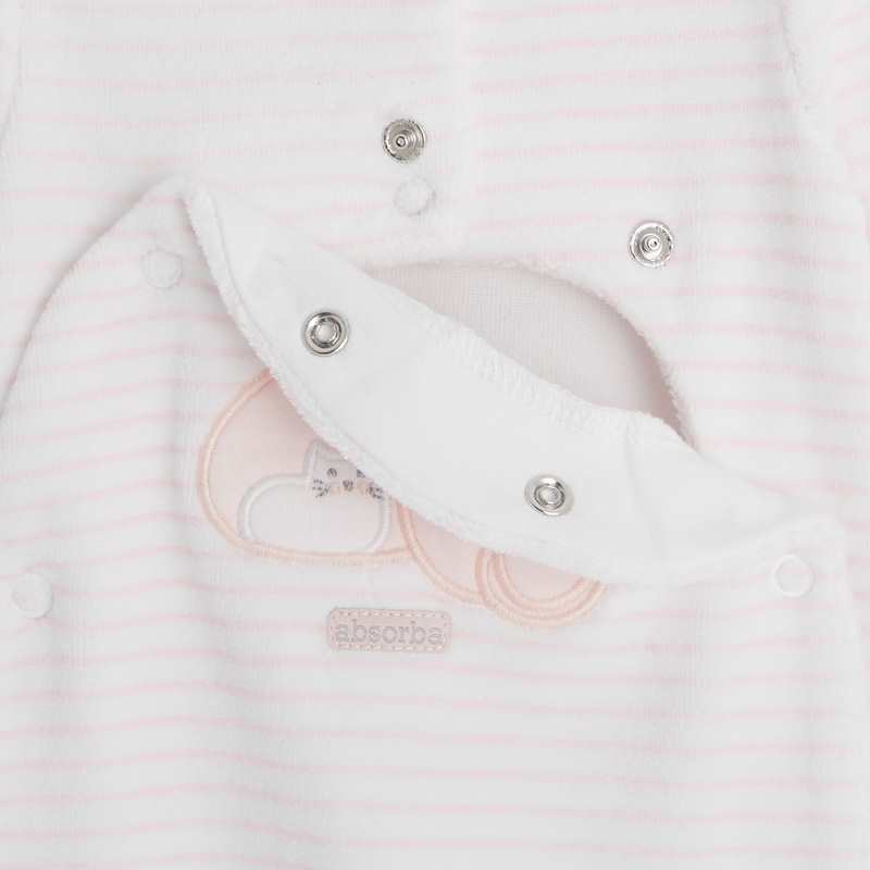 Pyjama bébé en velours rose Absorba
