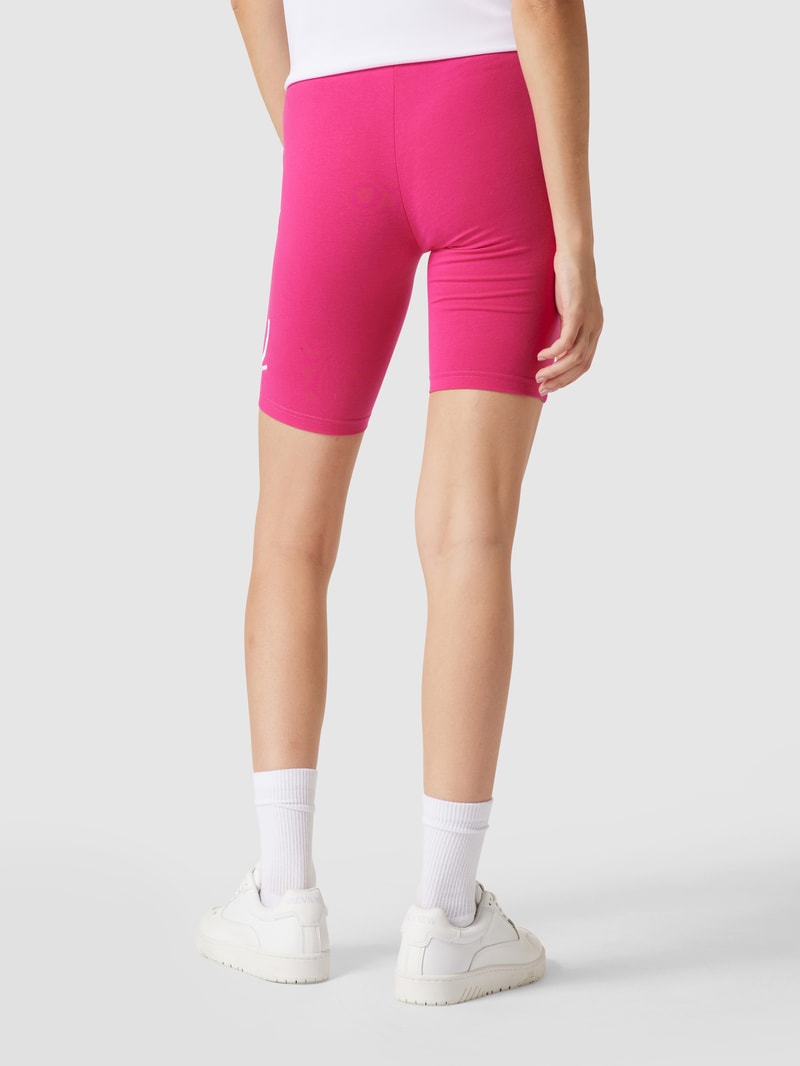 Radlerhose mit Label-Stitching in pink