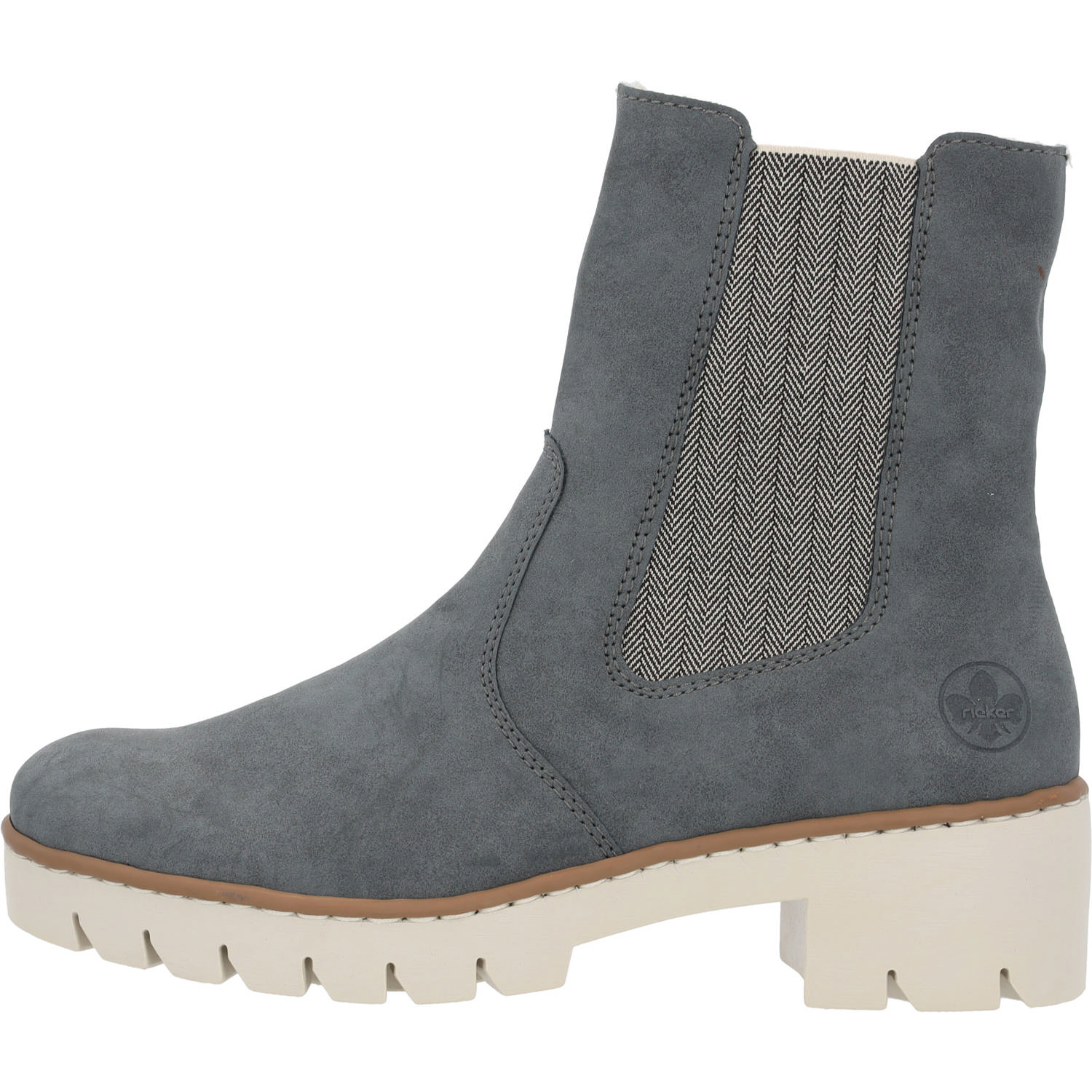 Rieker X5780, Stiefeletten, Damen, Blau (Jeans/Leinen)