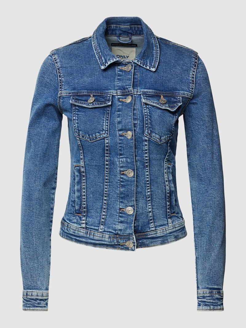 Jeansjacke mit Eingrifftaschen Modell 'TIA' in jeans