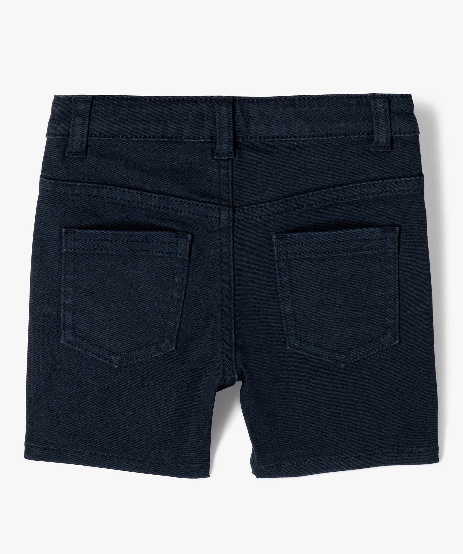 Short bébé Garçon slim en toile extensible unie marine | GEMO