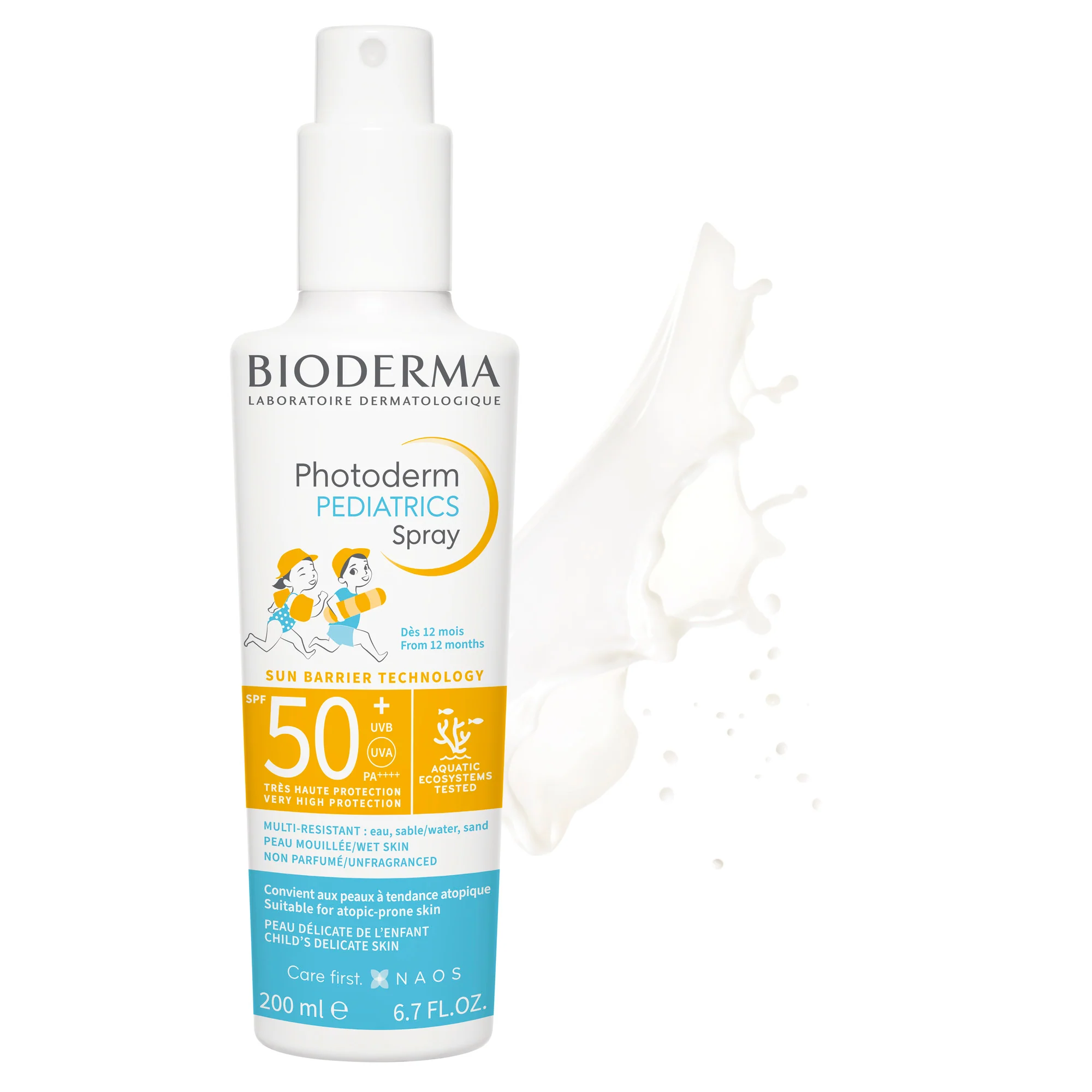 Photoderm Pediatrics Spray SPF50+ - Solkrem for barn, solkremspray med høy beskyttelse for kroppen, solkrem med høy beskyttelse for ansiktet, solkrem med høy beskyttelse for kroppen, barneprodukter
