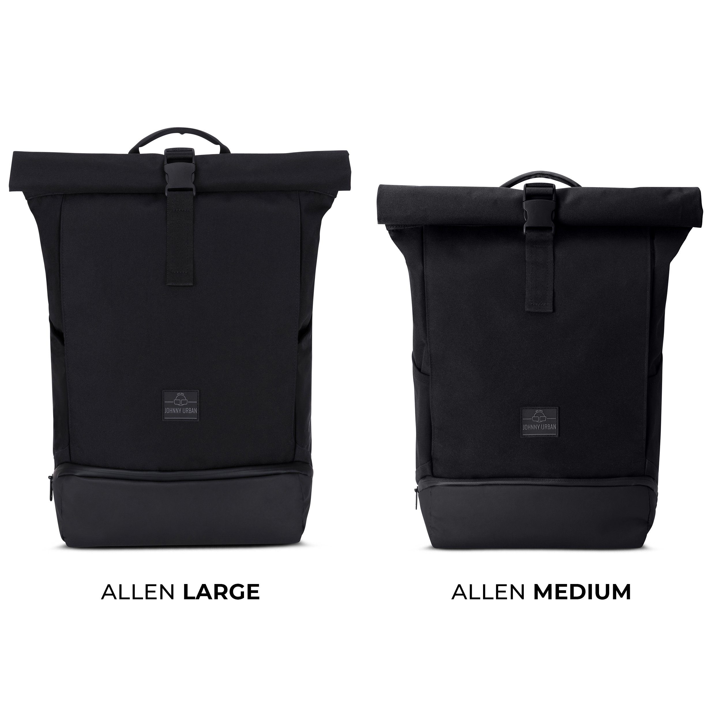Johnny Urban Cityrucksack Allen Medium, Rolltop Damen Herren, Laptop Fach, Wasserabweisend